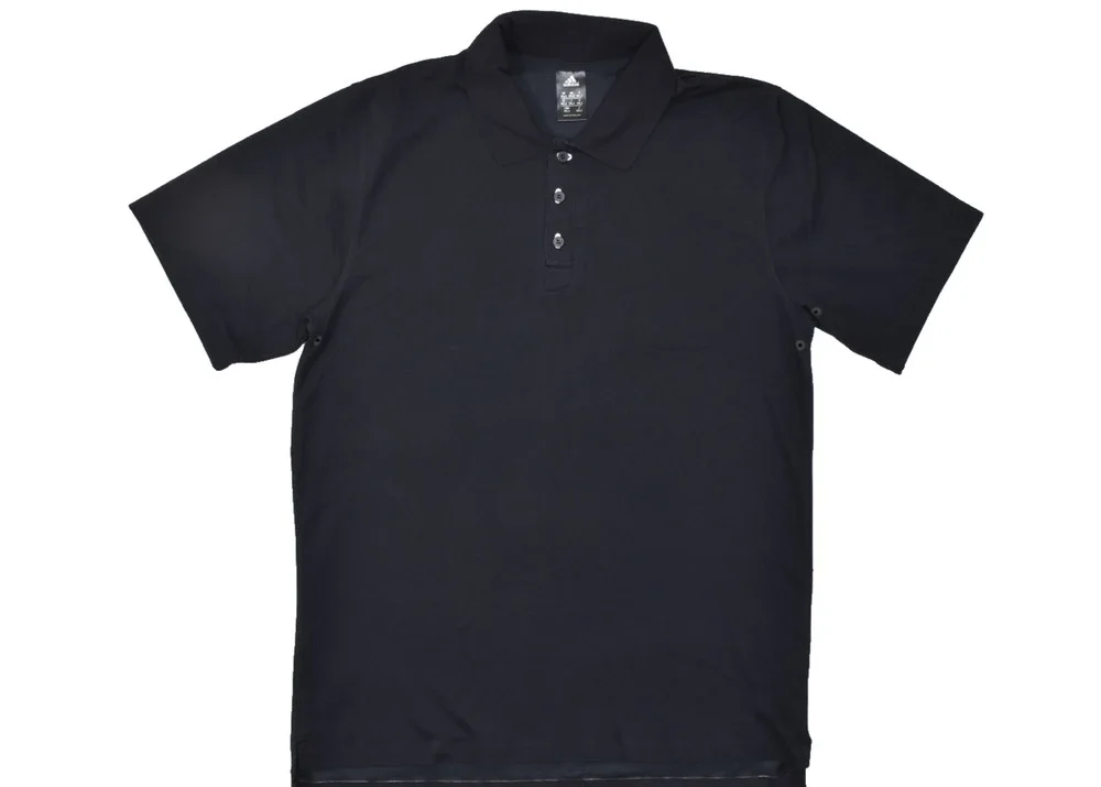 Adidas Golf Climalite 3XL2 Black Polo Shirt Men's Short Sleeve Collared Snap